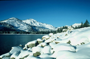 Winter view of Donner Lake. Photo: Truckee Donner Chamber of Commerce